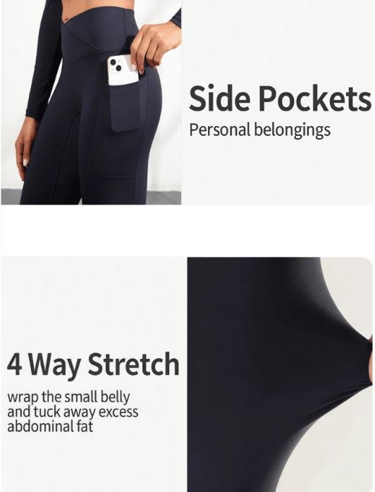 Leggings Yoga Cintura en V – Mujer