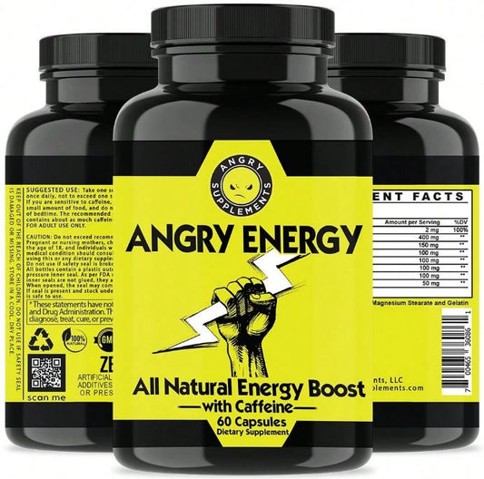Angry Energy – Cafeína Natural (60 cápsulas)